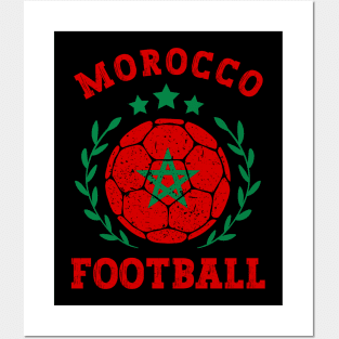 Morocco Football Ball Posters and Art